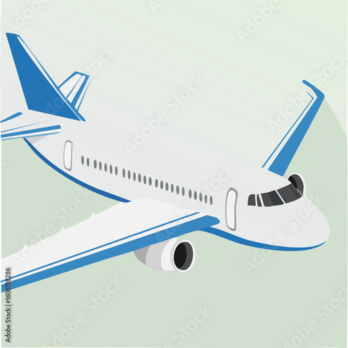 commercial airplane vector illustration