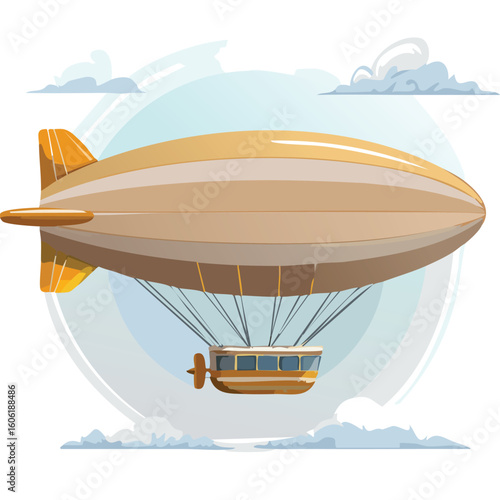 airship vector illustration