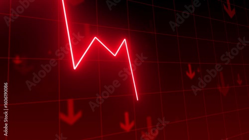 Wallpaper Mural Stock Market Crash Economic Downturn stock exchange graph candlestick trend currency economy background loop Torontodigital.ca