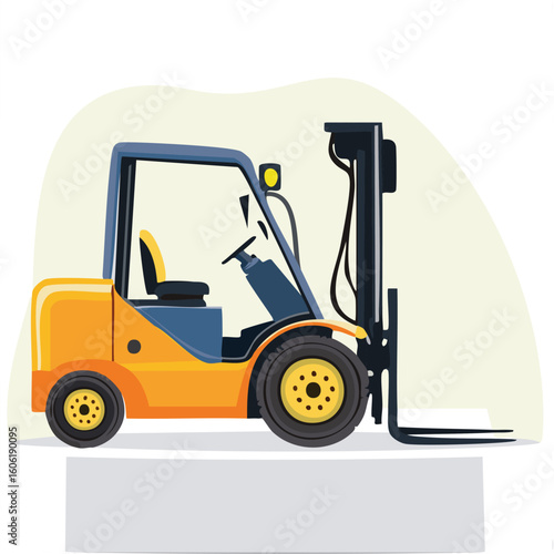 hydraulic lift truck vector illustration
