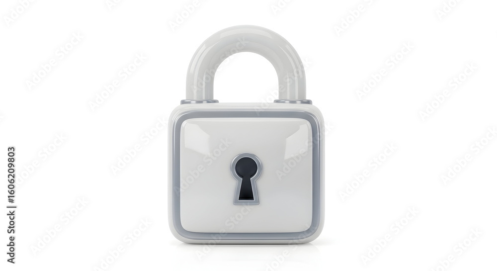 Compact White Padlock for Security, Access Control, and Storage Security Compact White Padlock for Security, Access Control, and Storage Security
