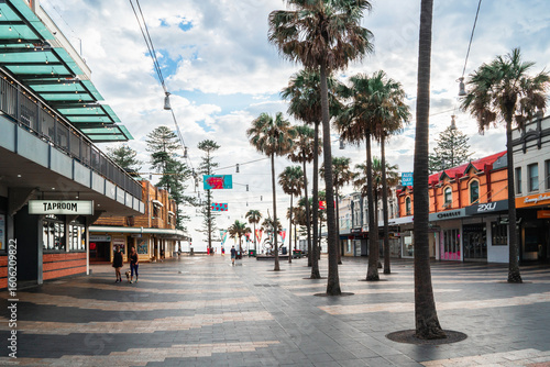Sydney, Australia - 26 January 2025 : The Corso, Manly in a early summer morning