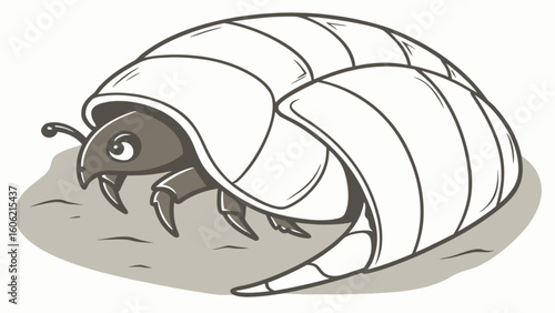 Discover cute cartoon pill bug vector illustration for kids education and learning resources design art 100