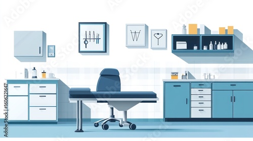Modern medical office interior, examination room