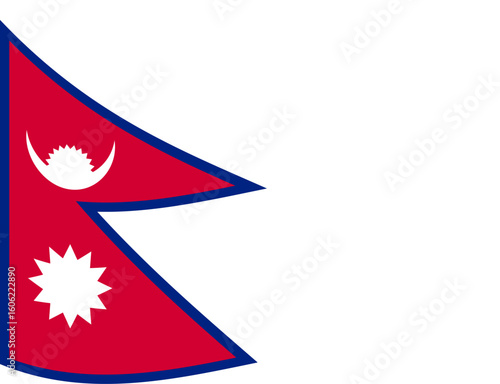 Nepal waving flag illustrator of national  icon