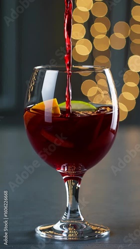 Deep Red Sangria in Goblet