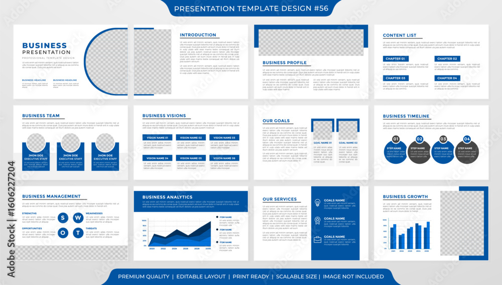 set of corporate presentation template design with minimalist concept and modern layout use for annual report and business profile Pro Vector