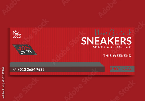 Free AI new collection sneakers social media template design | Premium AI