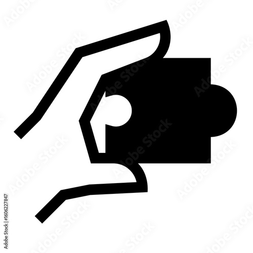 Puzzle Solver Black Fill Icon