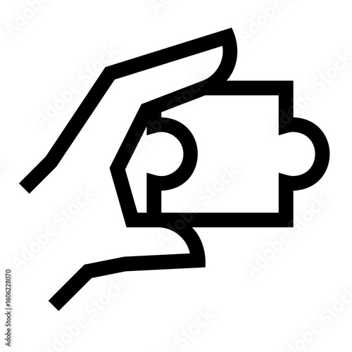 Puzzle Solver Line Icon