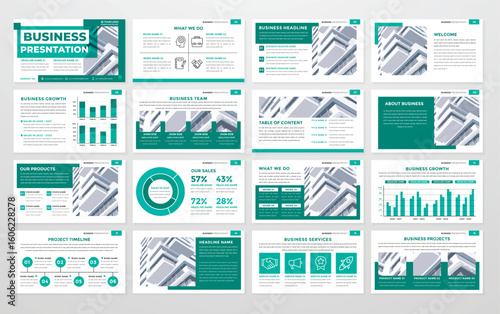 Business powerpoint presentation template with ppt marketing slides design