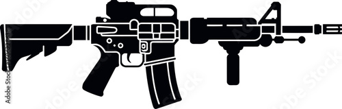 Modern assault rifle silhouette