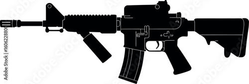 Modern assault rifle silhouette