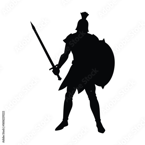 silhouette of a knight
