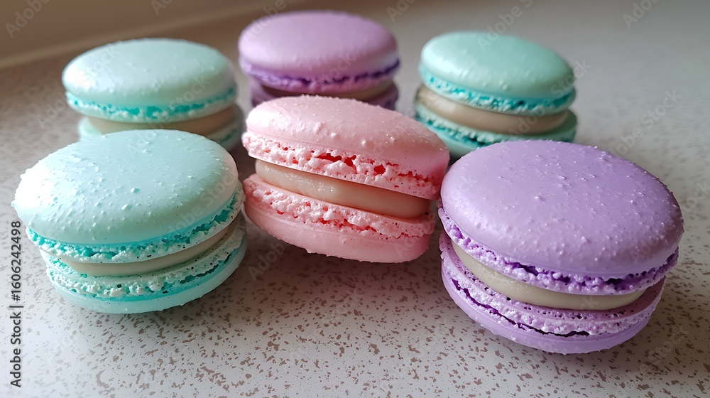 Fototapeta premium Assortment of colorful macarons
