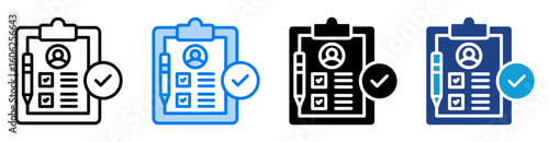 Eligibility icon set multiple style collection