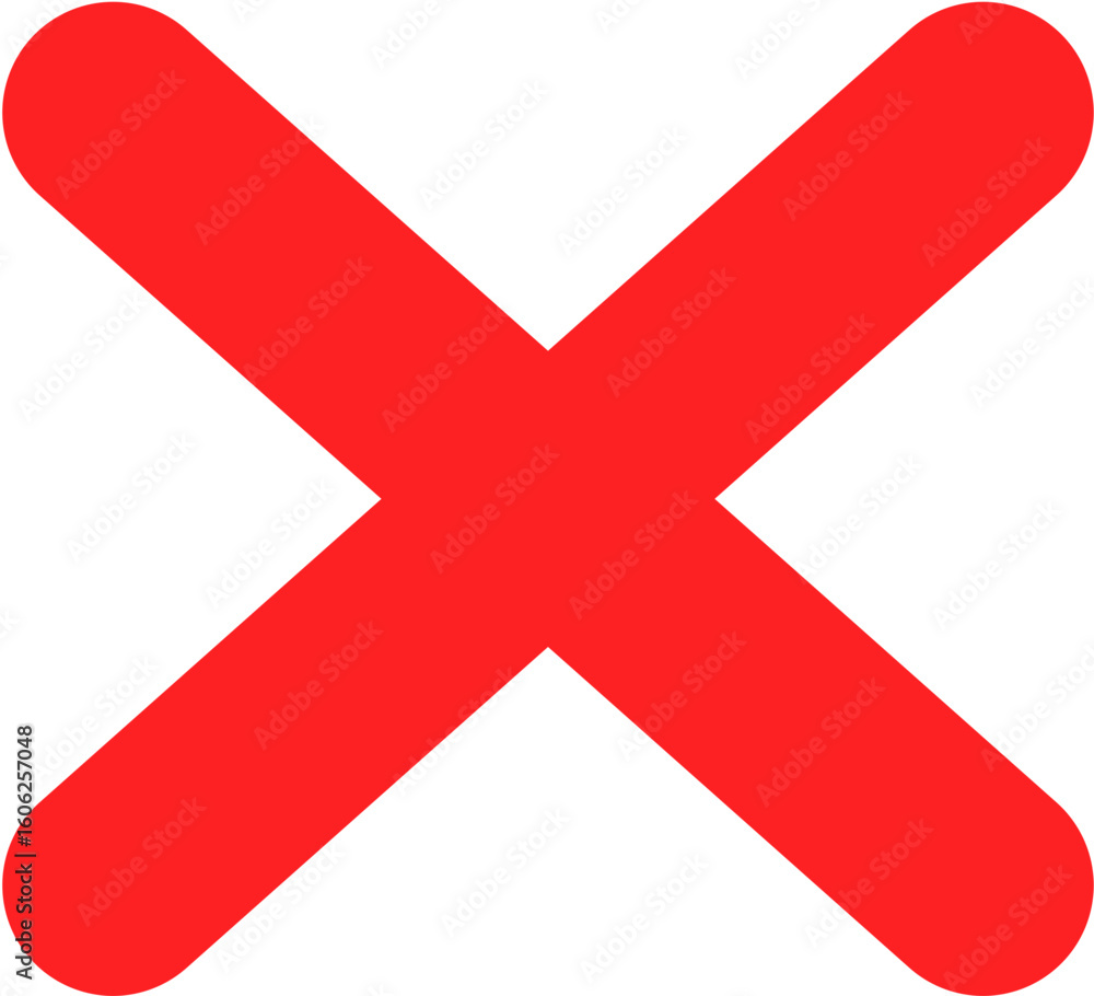 Obraz premium cross mark icon