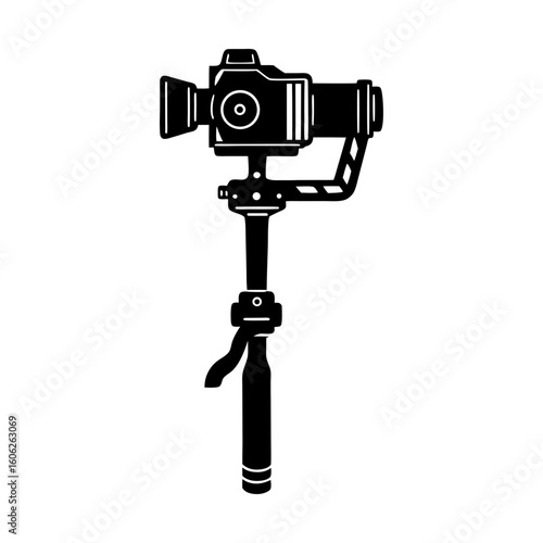 Camera stabilizer equipment photography video production tool silhouette