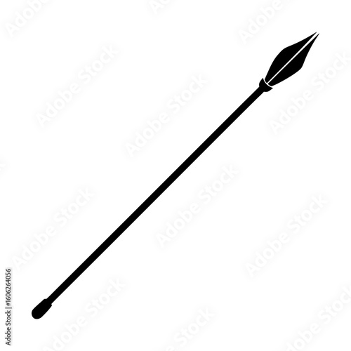 black spear on white background clip art preview