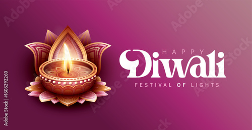 Wallpaper Mural Happy Diwali festival with oil lamp, Rangoli decoration with Diya, Diwali holiday Background with rangoli, Diwali celebration greeting card,vector. Torontodigital.ca