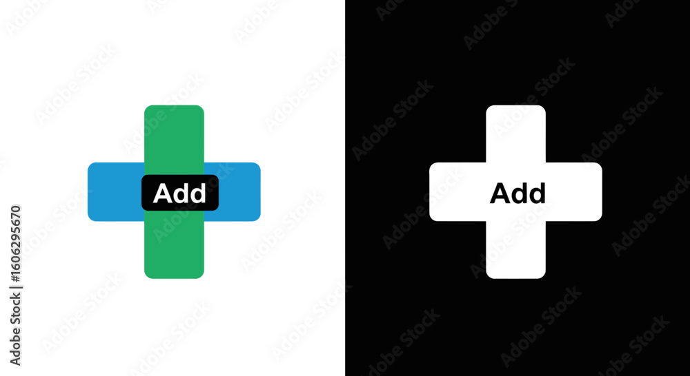 Obraz premium Create something new with a simple plus sign and Add button