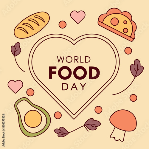 World Food Day is celebrated with bread, avocado, and other food items