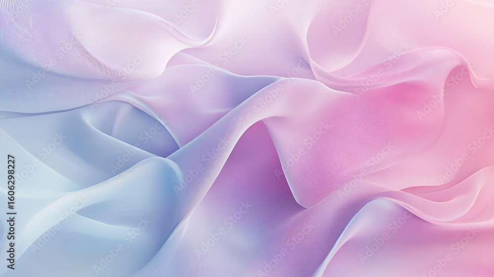 Obraz premium Abstract Pastel Waves Flowing Softly Together