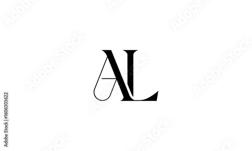 AL initial letters, monogram logo