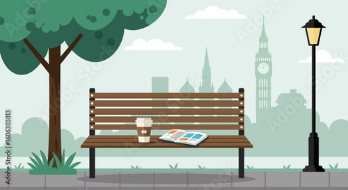 Summer City Break with Coffee and Guidebook
