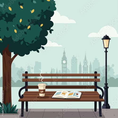 Summer City Break with Coffee and Guidebook