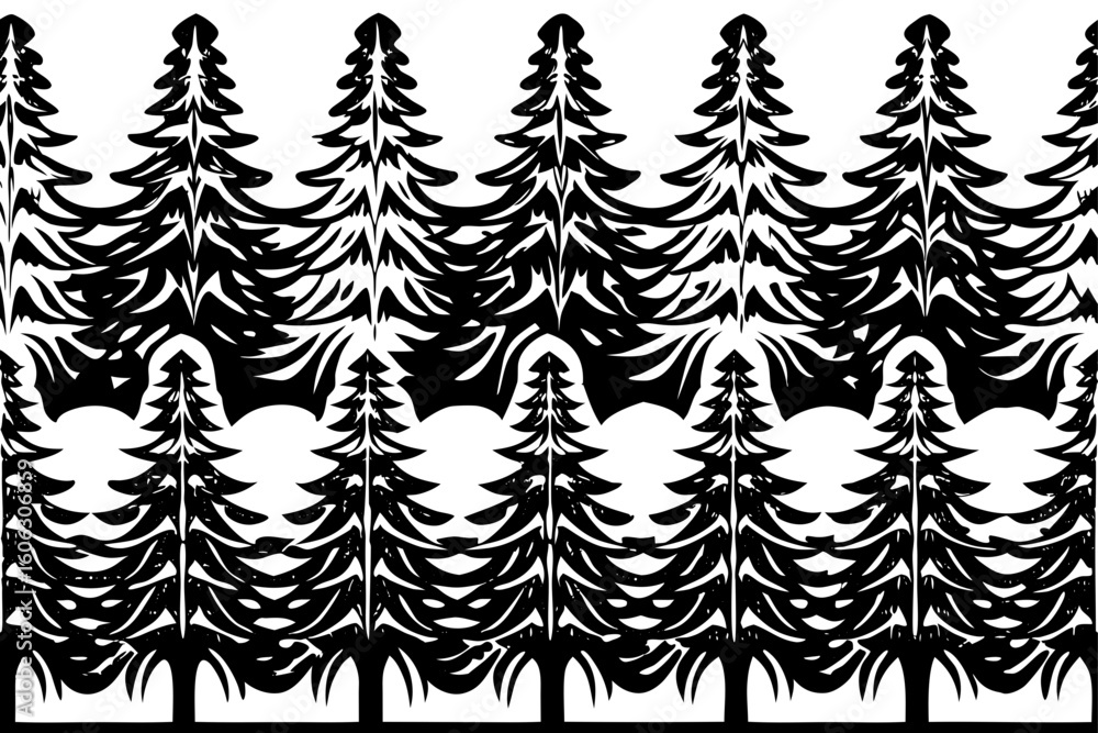 Obraz premium seamless pattern with trees