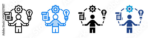 Abilities icon set multiple style collection