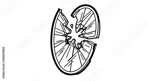 Broken glass shattered window repair damaged pane cracked safety glass replacement service vector illustration
