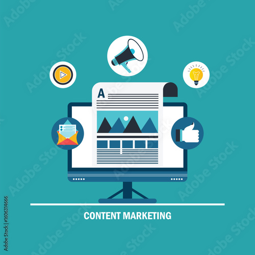 Content marketing concept