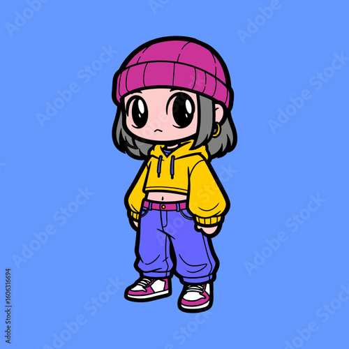 Y2K simple carton character vector