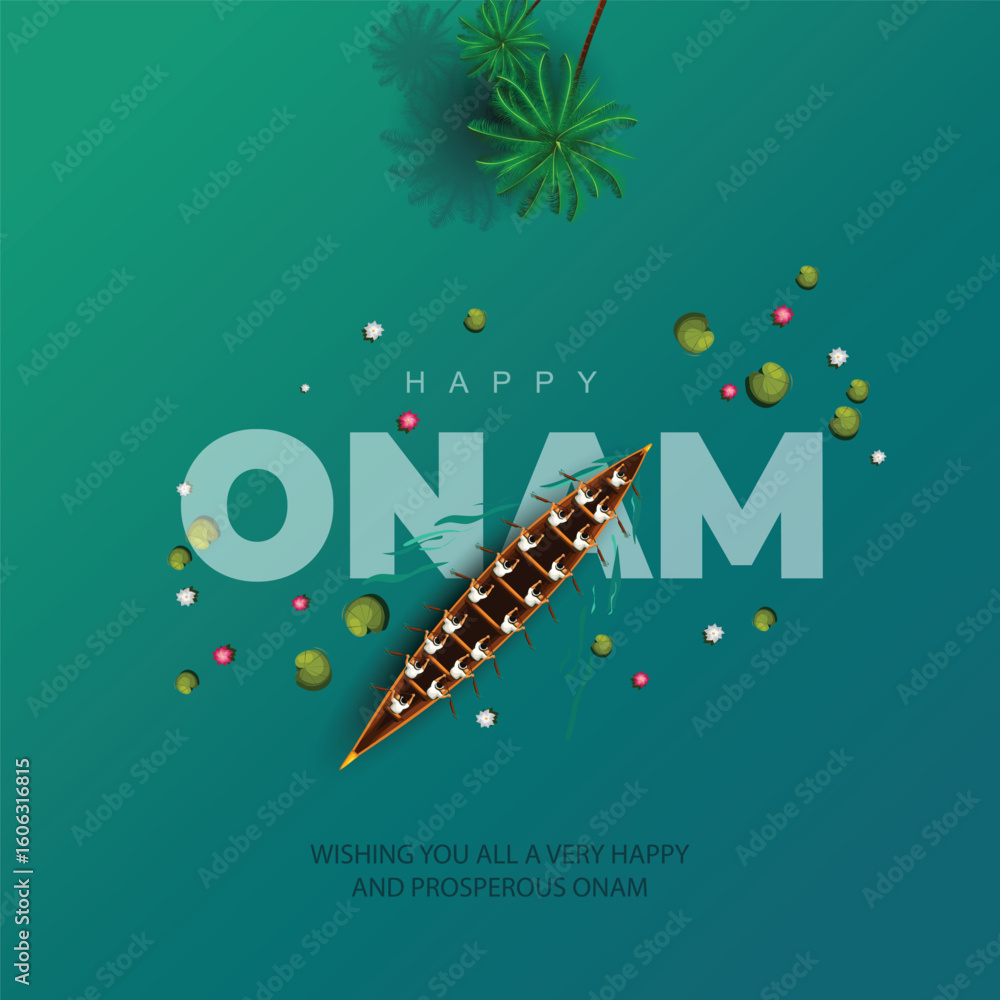 custom made wallpaper toronto digitalhand drawn new happy Onam celebration greetings. abstract vector illustration design