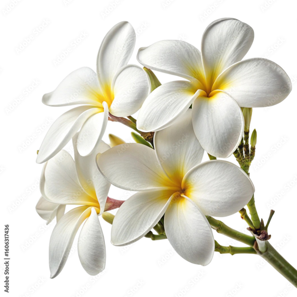 Fototapeta premium frangipani flower isolated on white