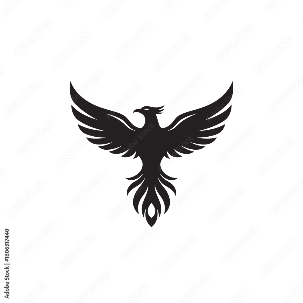 Fototapeta premium Majestic Phoenix Rising A Symbolic Logo Design for Strength and Transformation