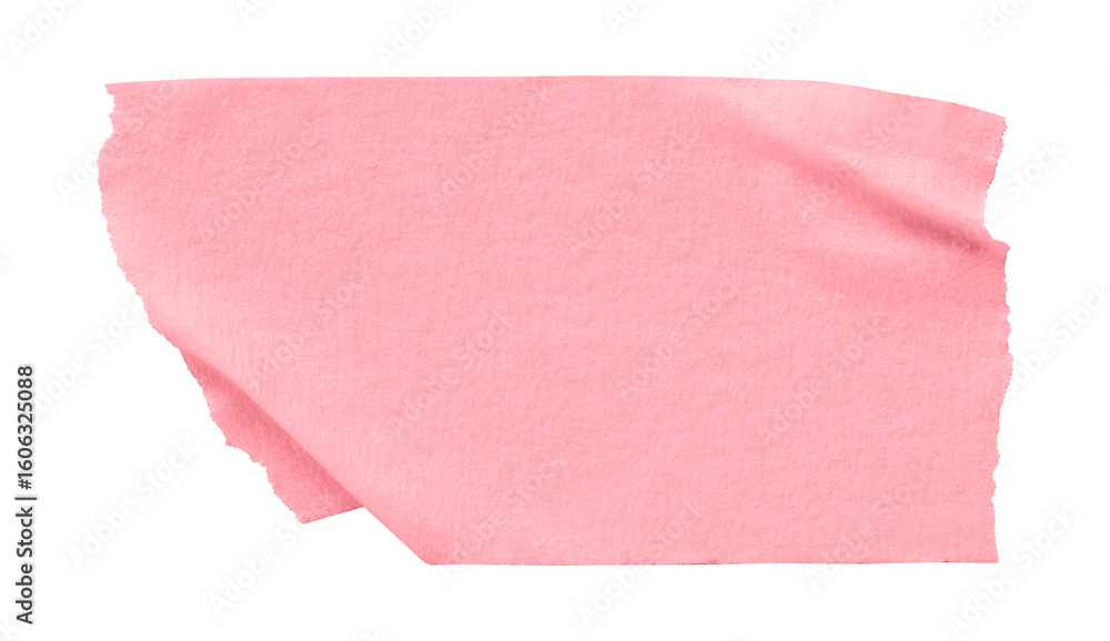 Obraz premium pink crumpled torn tape isolated on transparent background
