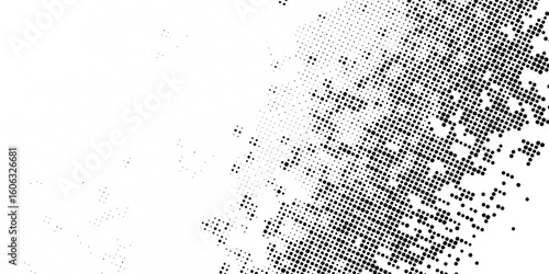 black dots on a white background that disappear  vector illustration.
