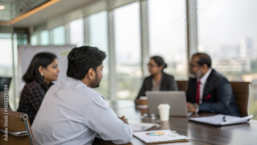 Free Download Indian Boardroom in Motion Blur While Discussing Visionary Planning
 - GFXLoad