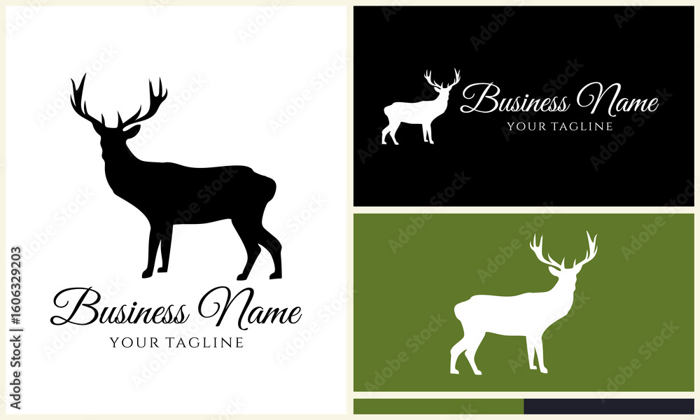 Obraz premium Deer Logo Design Variations. (40)