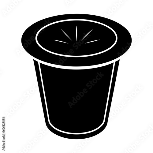 Coffee pod single serve beverage container espresso element silhouette