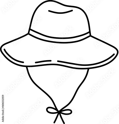 Hat headgear camping doodle

