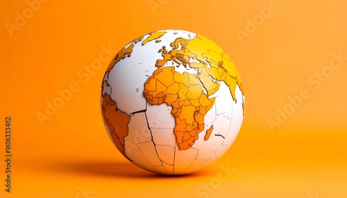 3D globe of world map
