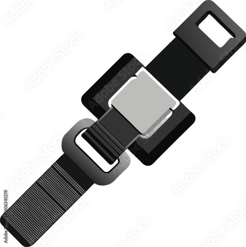Secure seatbelt buckle vector