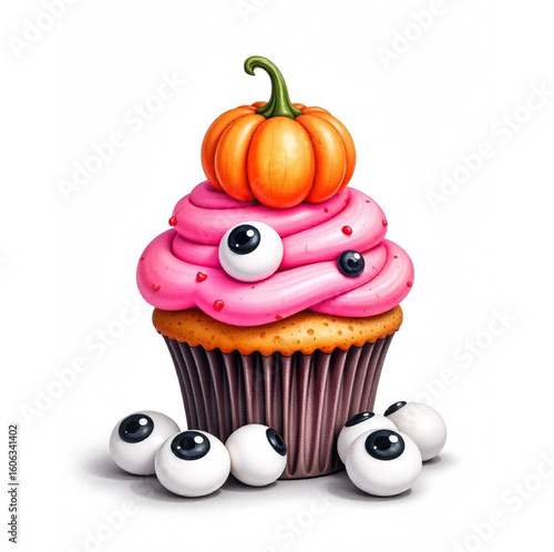 Helovino keksiukas su moliūgu ir akimis