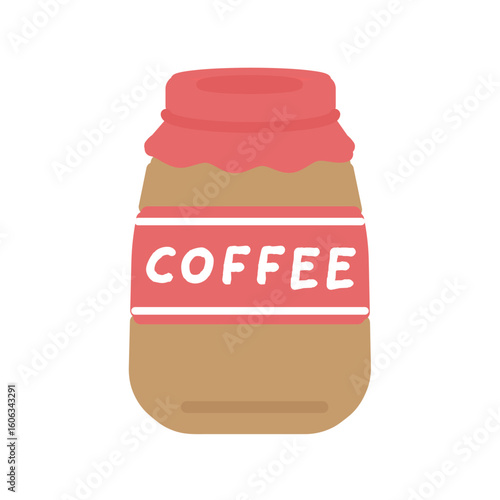 瓶入りのコーヒー牛乳　イラスト