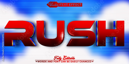  Energetic and Powerful Rush Speed Vector Editable Text Effect Template
