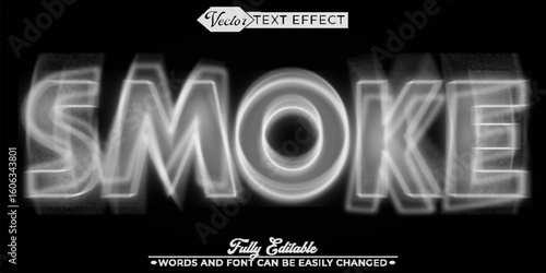  Dark and Atmospheric Smoke Fog Vector Editable Text Effect Template